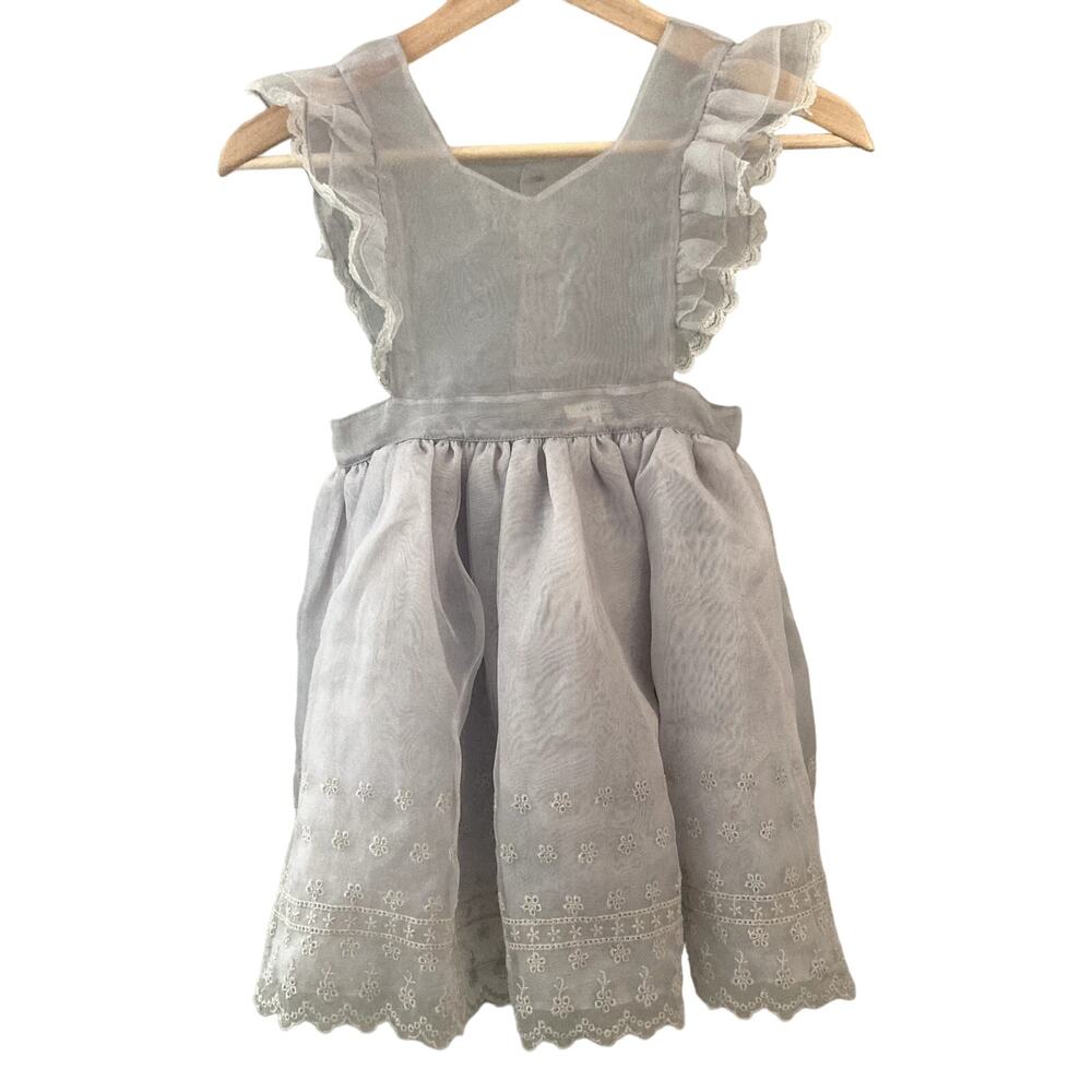 Charming Gray Kids Casual Dress